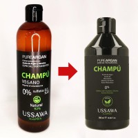 Champú 500 ml vegano Ussawa pure argan