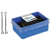 Caja 300 Clips Bola Negro Eurostil 50 mm