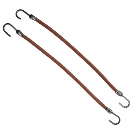 Cartón 12 Gomas con gancho marron